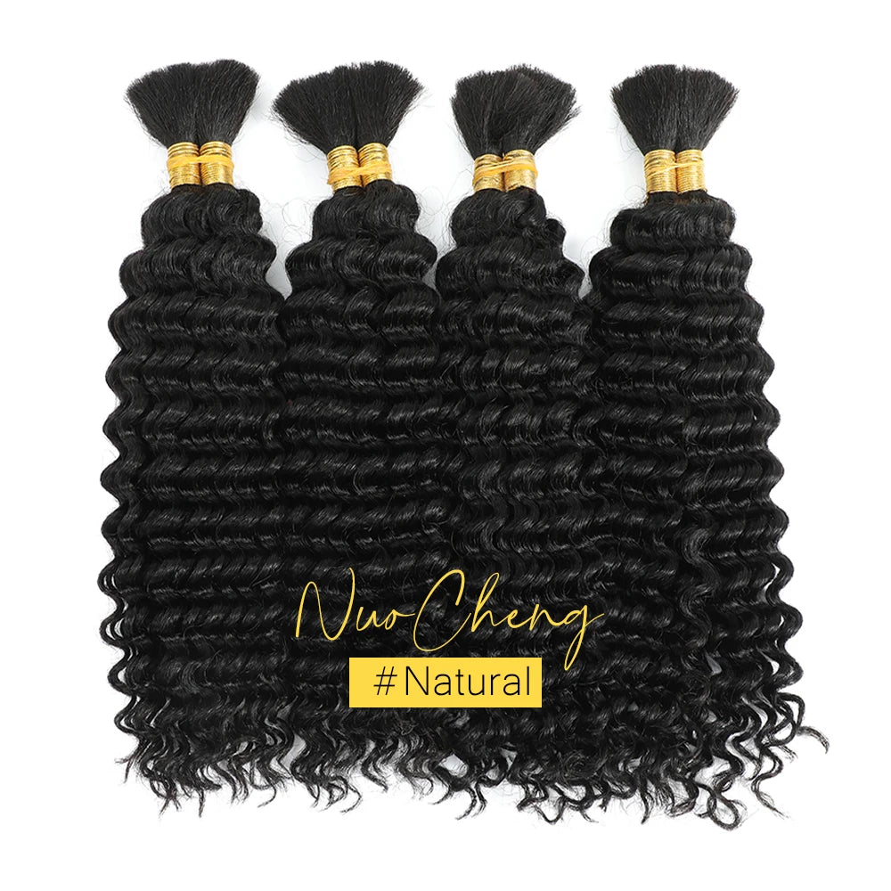 Brazilian Virgin Deep Wave Human Hair for Braiding