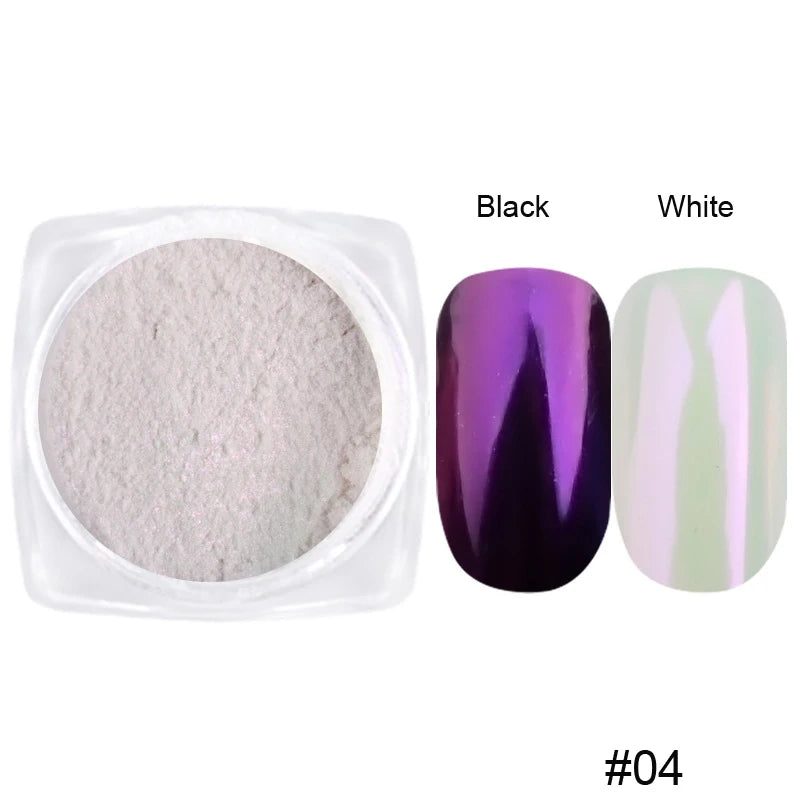 Jars Aurora Nail Powder Pearl Nail Glitter Neon Shimmer Nails Chrome Powder Dipping Powder Decoration Aurora Manicure Pigment