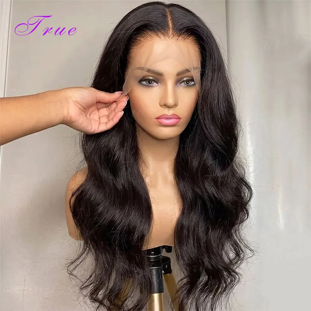 30 38 Inch Body Wave Human Hair Lace Front Wigs