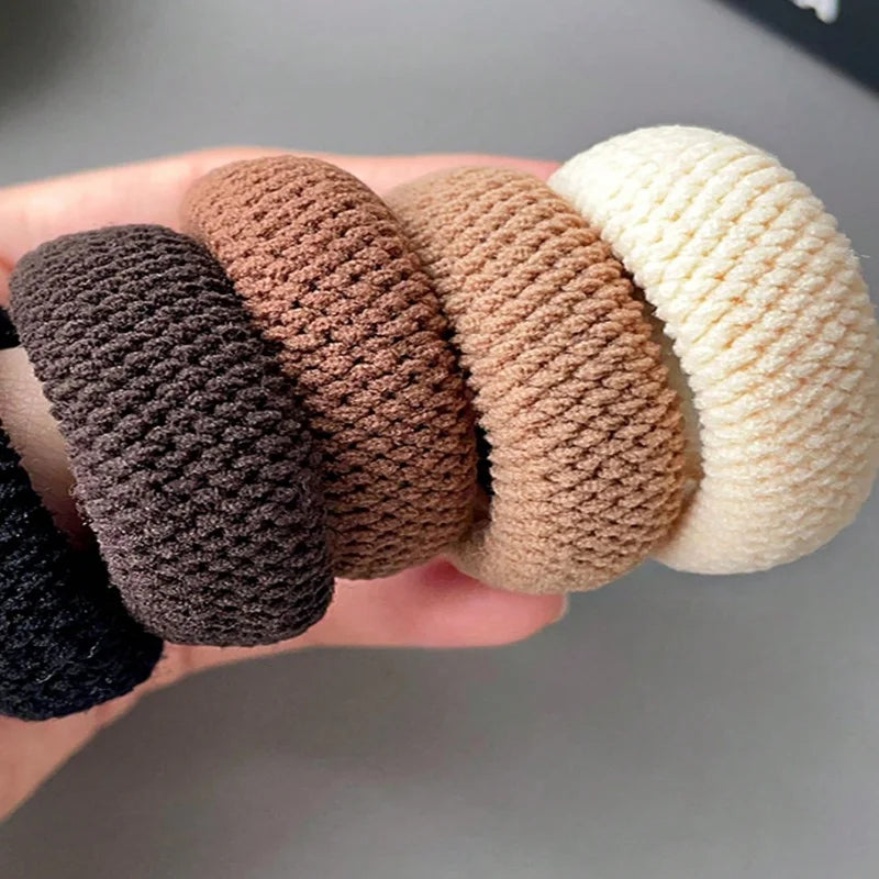 5/10 Mix Color High Elasticity Thickened Versatile Simple Scrunchies Hair-Friendly Random Color Hair Ties Hair Rope 2026