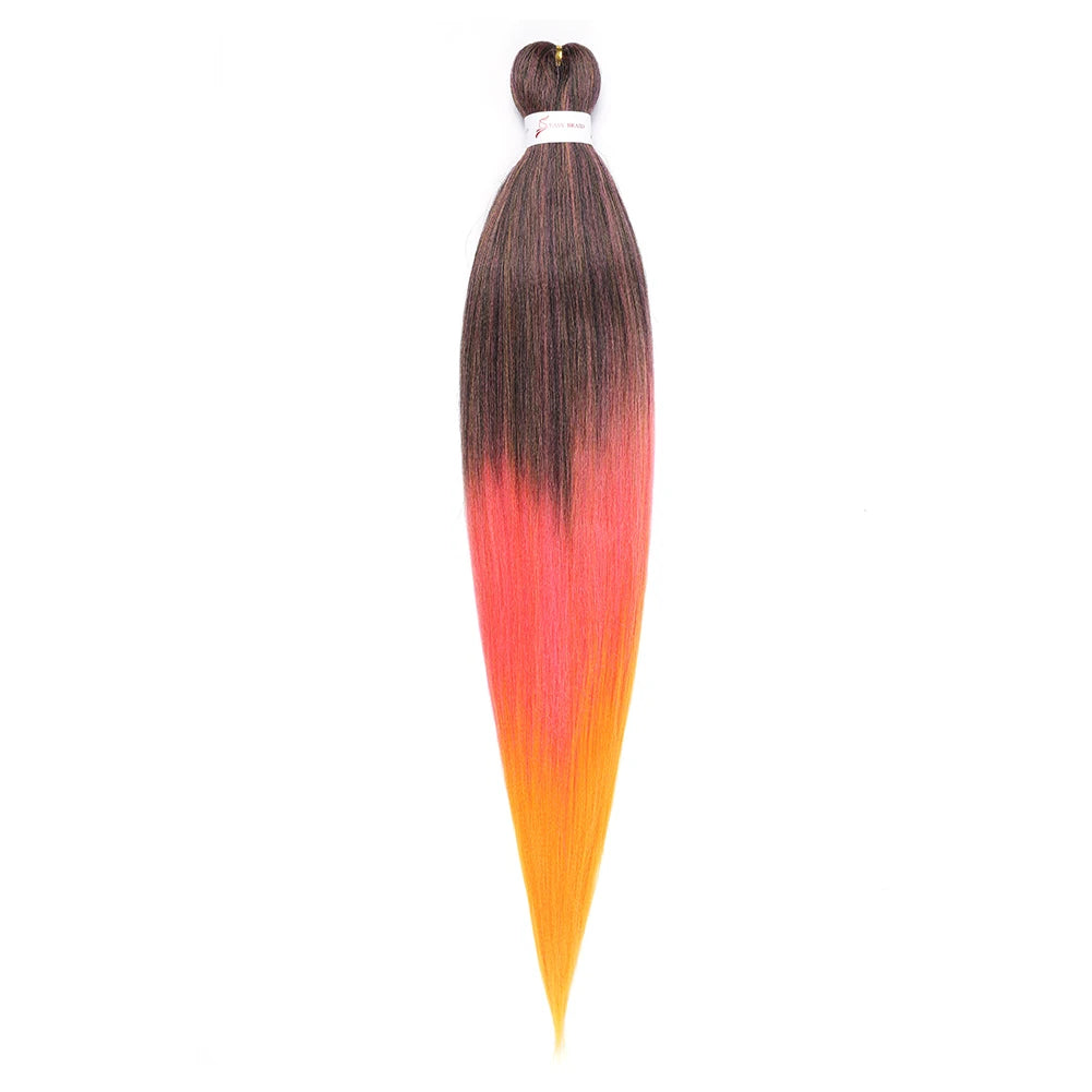Pre-stretched Synthetic Braiding Hair Ombre