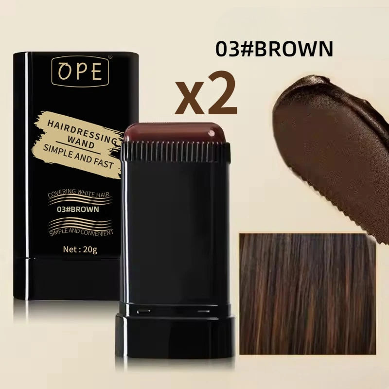 20g Quick Hair Dye Stick - Permanent Coverage, Long-Lasting Effect, Portable Applicator Brush Design, Touch Up the Color at Home
