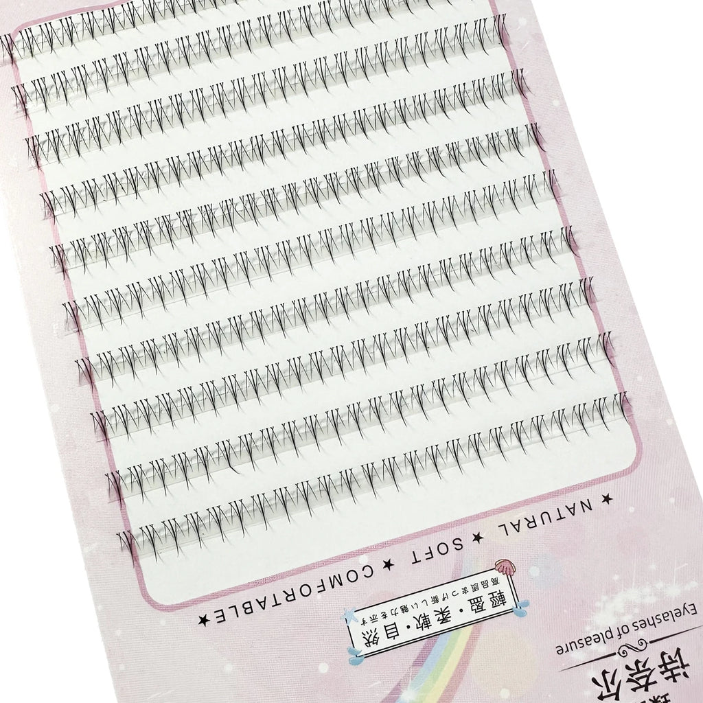 10 hileras bajo extensiones de pestañas, pestañas postizas individuales profesionales para maquillaje, racimos, injerto de pestañas postizas