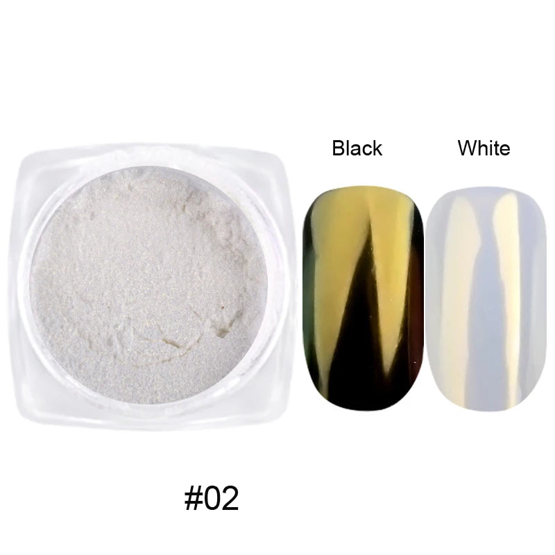 Jars Aurora Nail Powder Pearl Nail Glitter Neon Shimmer Nails Chrome Powder Dipping Powder Decoration Aurora Manicure Pigment