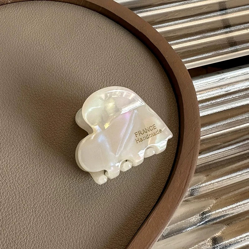 3.5cm Small Hair Claw Acetate Hair Crabs Cute Heart Shaped Hairclips Children Women Girls for Hair Accessories Hairpins Clips