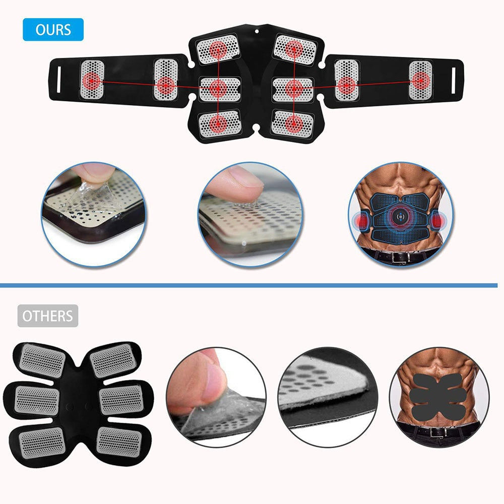 Estimulador Muscular Abdominal Entrenador EMS para Abdominales Equipo de Fitness Aparato de Entrenamiento Muscular Electroestimulador Tonificador Ejercicio en Casa Gimnasio
