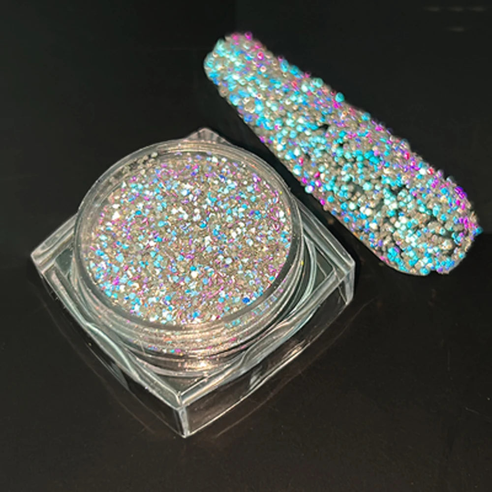 Jars Aurora Nail Powder Pearl Nail Glitter Neon Shimmer Nails Chrome Powder Dipping Powder Decoration Aurora Manicure Pigment