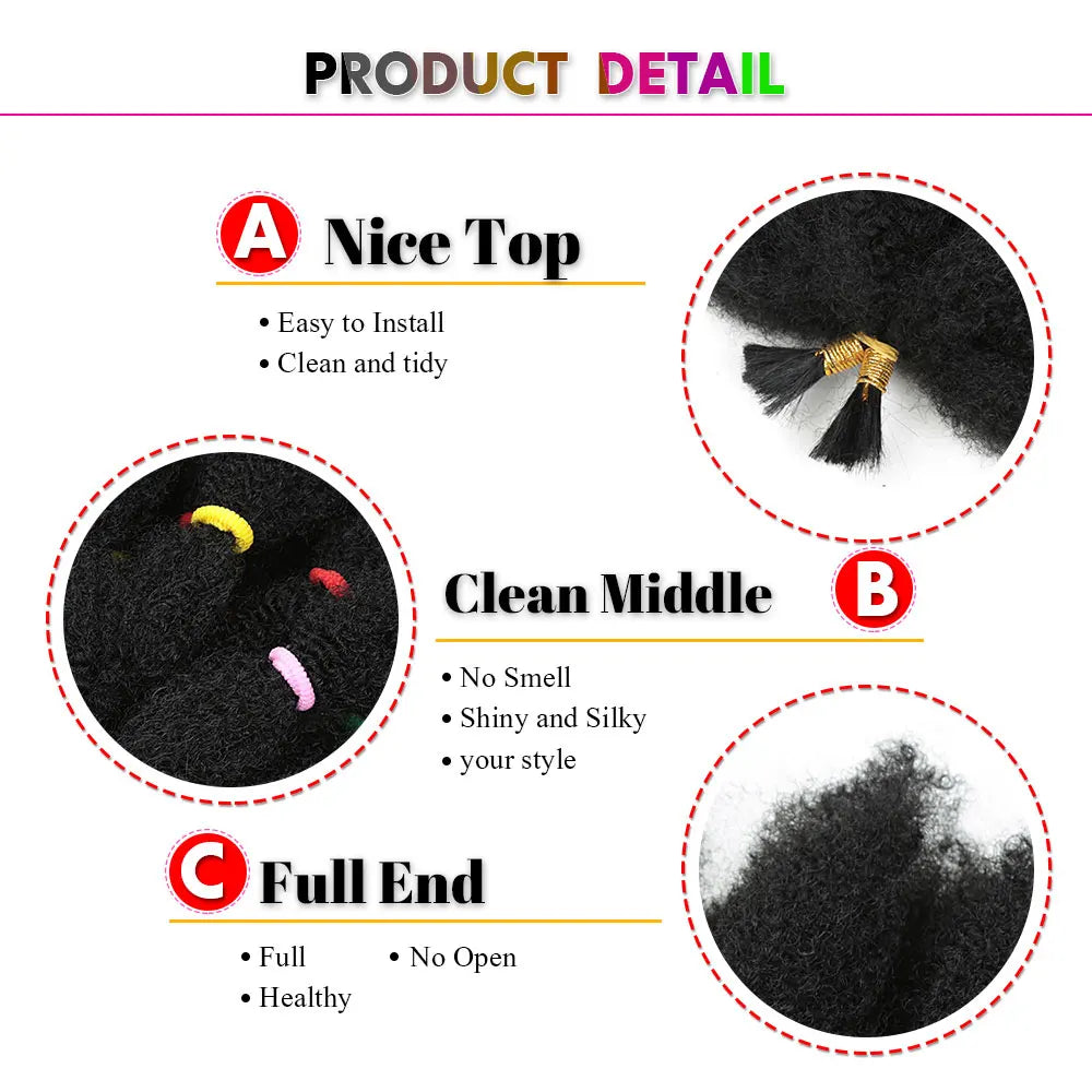 Afro Kinky Hair 12 Inch Synthetic Pre Stretched
