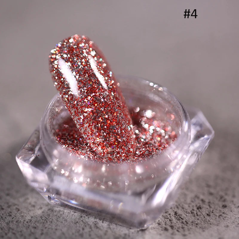 Jars Aurora Nail Powder Pearl Nail Glitter Neon Shimmer Nails Chrome Powder Dipping Powder Decoration Aurora Manicure Pigment