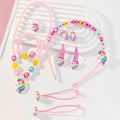 1 Set Handcrafted Unicorn Kids Beaded Jewelry set Cute Animal Necklace Bracelet Ring and Hair Clips Set for Little Princess Gift