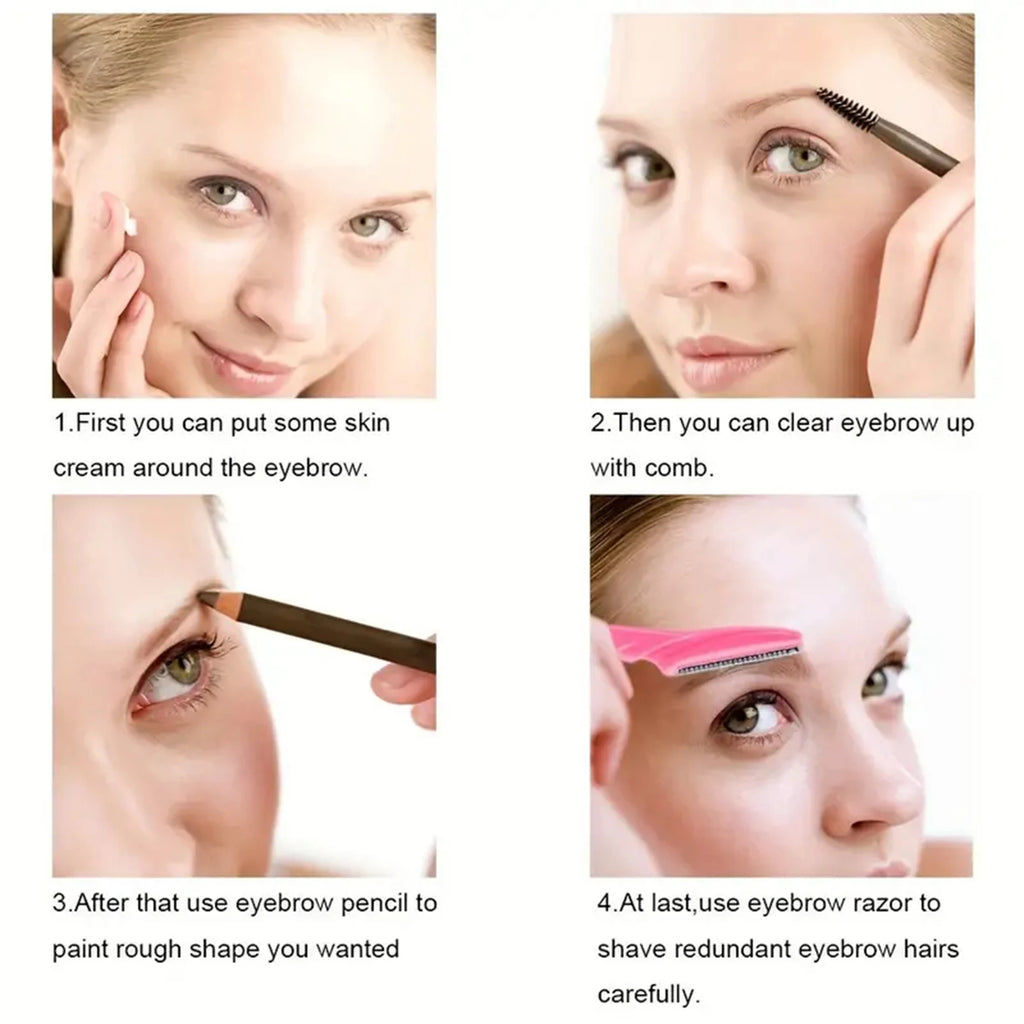 5/10/30/40pcsbrow Razor and Face Razor for Women and Men, Eyebrow Hair Trimmer and Shaver with Protective Cover,Safe
