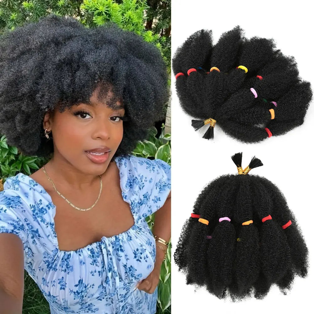 Afro Kinky Hair 12 Inch Synthetic Pre Stretched