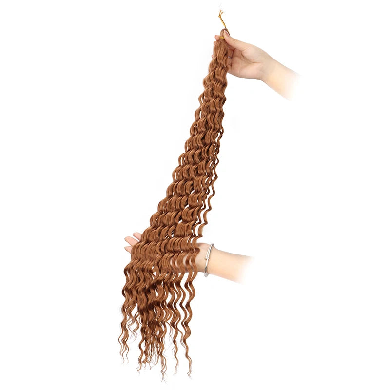 30Inch Synthetic Pre Stretched Deep Wave Crochet Hair
