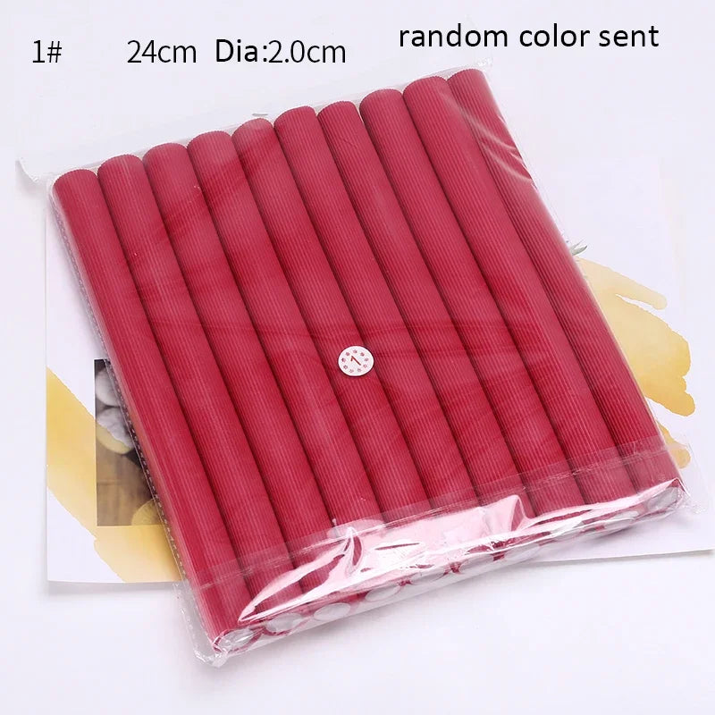 10pcs Flexible Hair Curling Rod Soft  Heatess Hair Curler Makers Foam Bendy Twist Curls Flexi No Heat Rollers Styling Tools