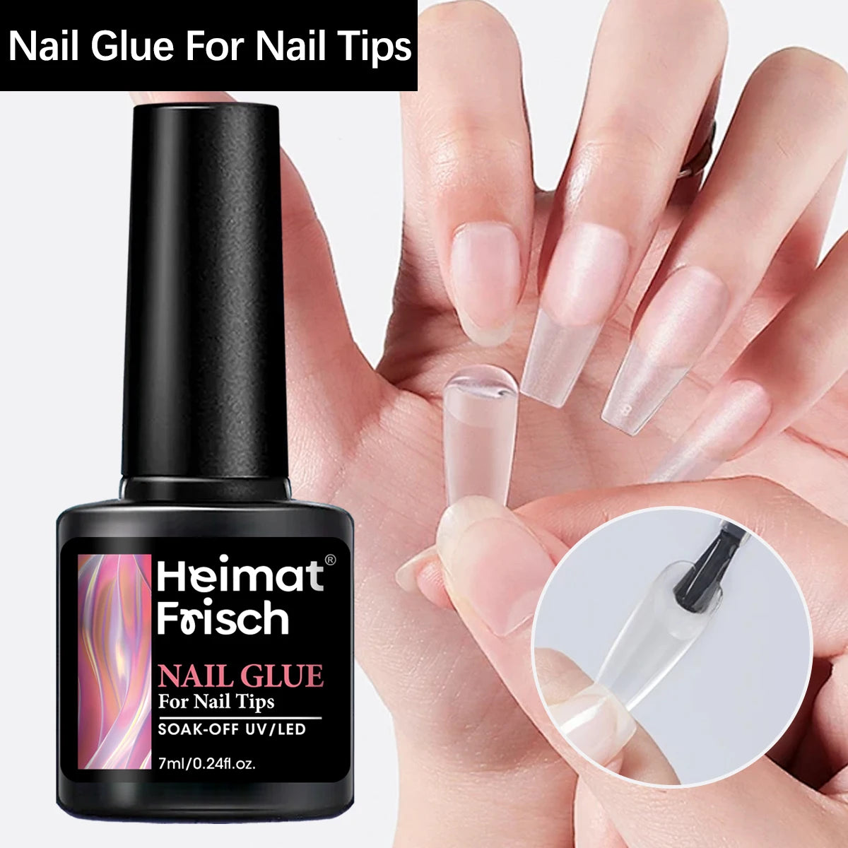 Heimat Frisch 5pcs/2pcs 7g Super Strong Nail Glue For False Nail Tips, Acrylic Nails,Press OnNails,Fake Nails Art Decoration Las