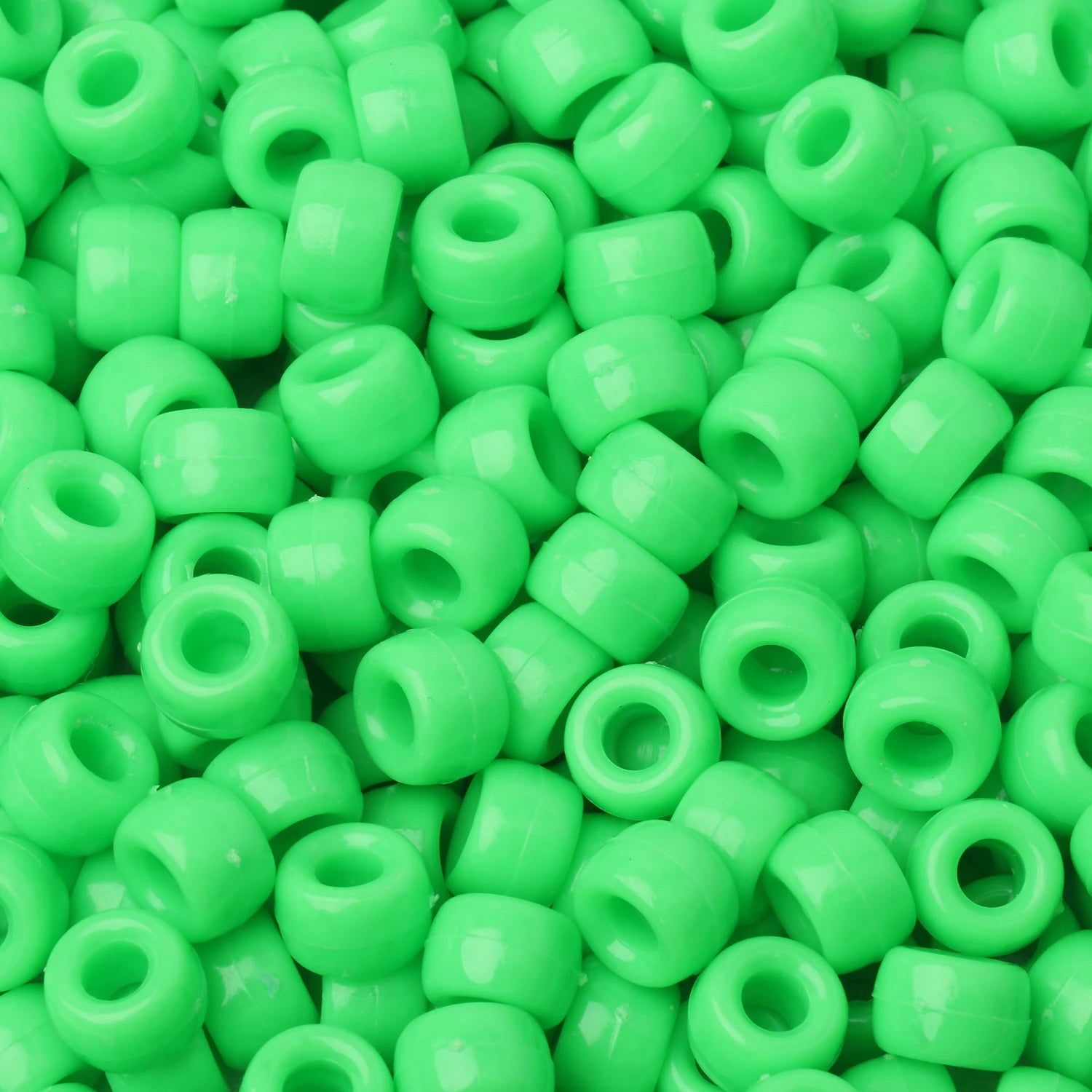 100pcs 6x9mm Colorful Pony Beads Fashion Big Hole Acrylic Beads Kids DIY Bracelet Necklace Making HandCrafts Girls Hair Beads