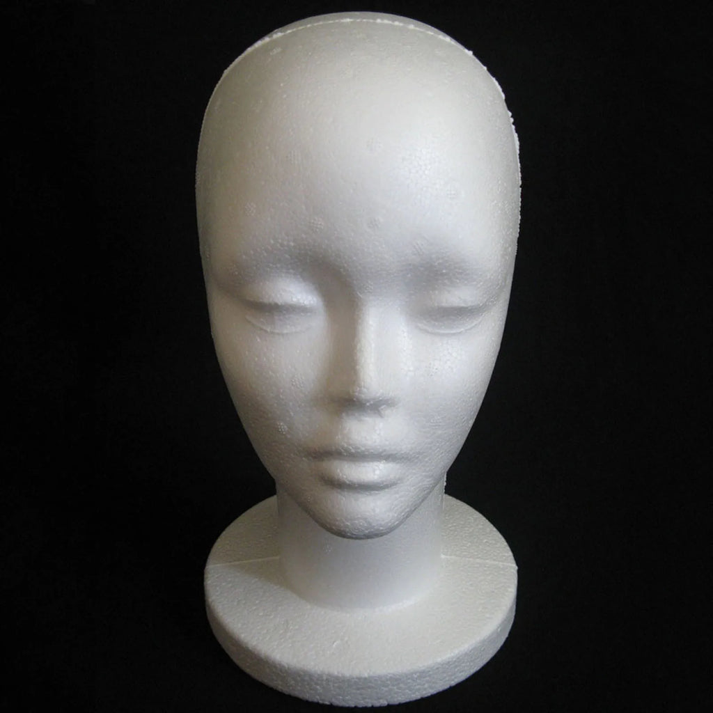 1pc Female Styrofoam Mannequin Manikin Head Model Foam Wig Hair Glasses Display