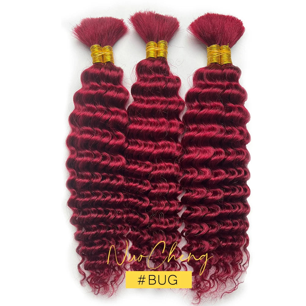 Brazilian Virgin Deep Wave Human Hair for Braiding