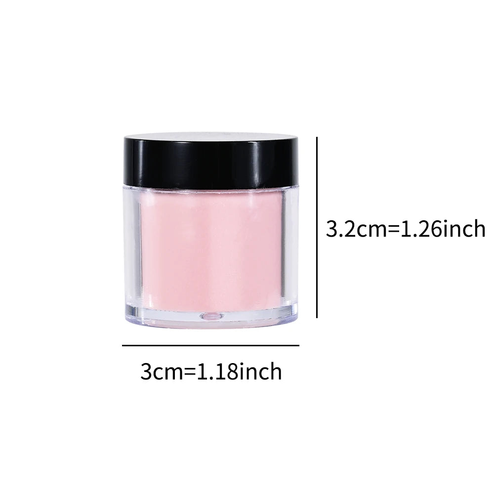 6Colors Nude/Pink Nail Art Acrylic Powder Net.7g*6Jars For French Nails Extension 3D Tips Carving Dipping Fast-Dry Polymer Dust