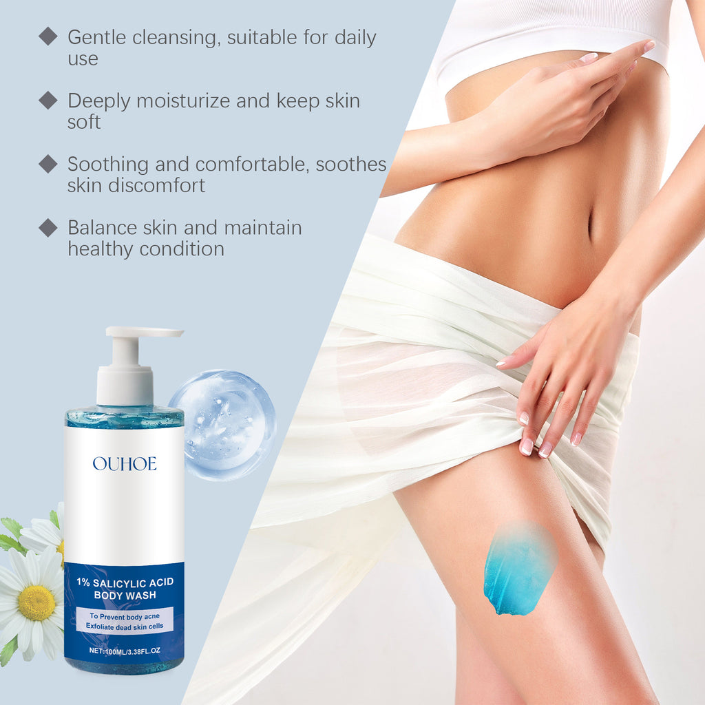 Salicylic Acid Shower Gel Gently Cleanses Body Skin, Exfoliates Oil Control And Moisturizes Refreshing Body Wash