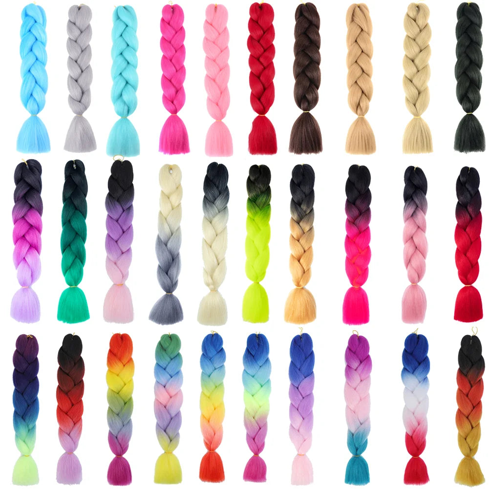 24 Inches Ombre Jumbo Braiding Hair Synthetic
