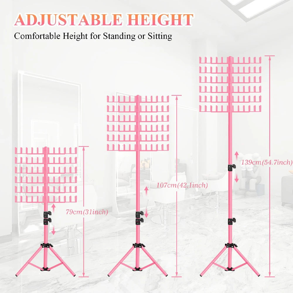 Hair Extension Holder Hanger Stand Braiding Hair Rack Double-Side Extension Display Holder Hair Separator Holder For Salon Home