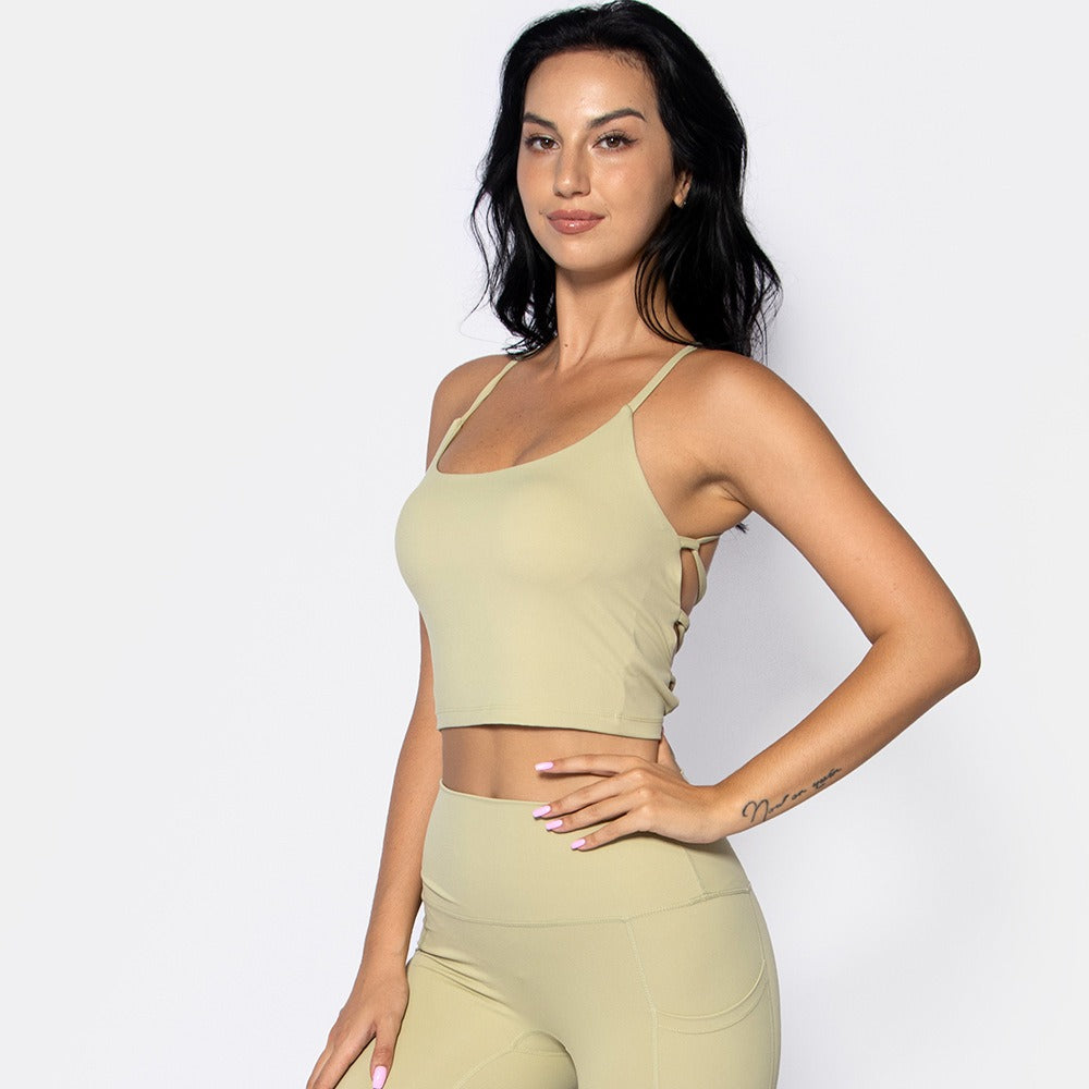 New Fall INS European and American Sports Gym Running Backless Sexy Bra Yoga Clothes