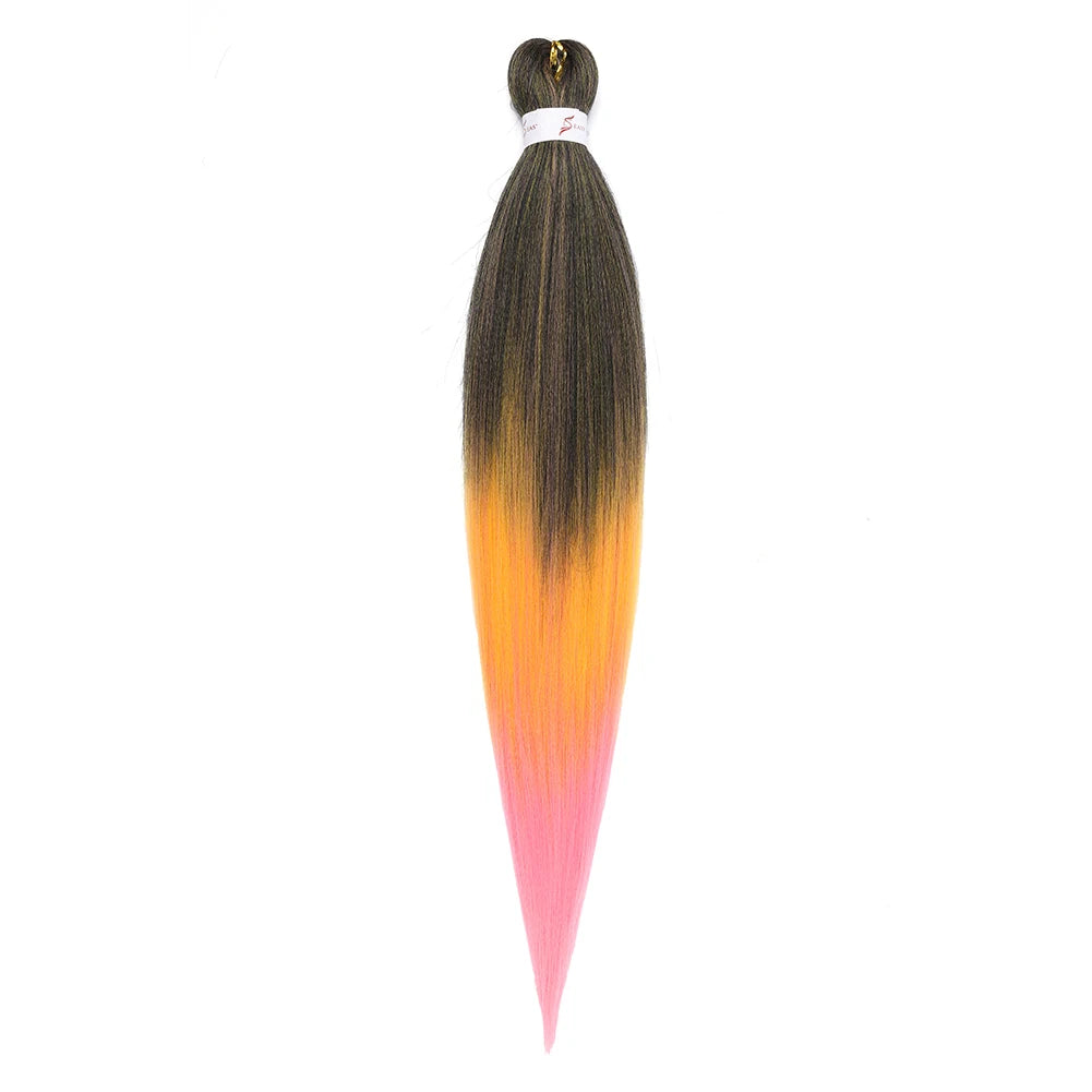 Pre-stretched Synthetic Braiding Hair Ombre