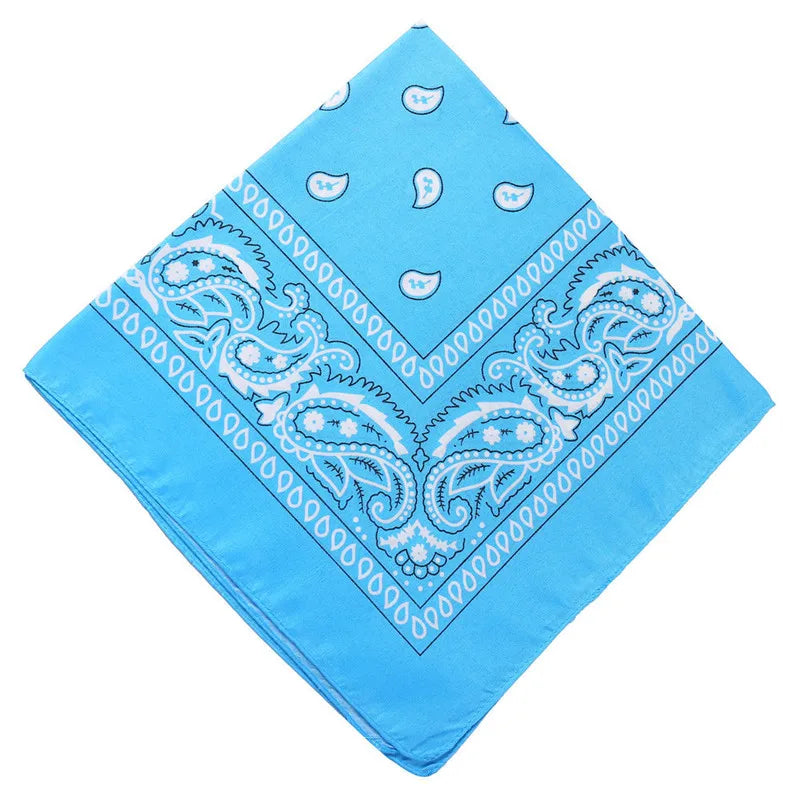 Hip Hop Women Bandana Scarf Girls Kids Punk Square Bandanas Headwear Fashion Bohemian Head Scarf Headbands Hair Accessories 2024