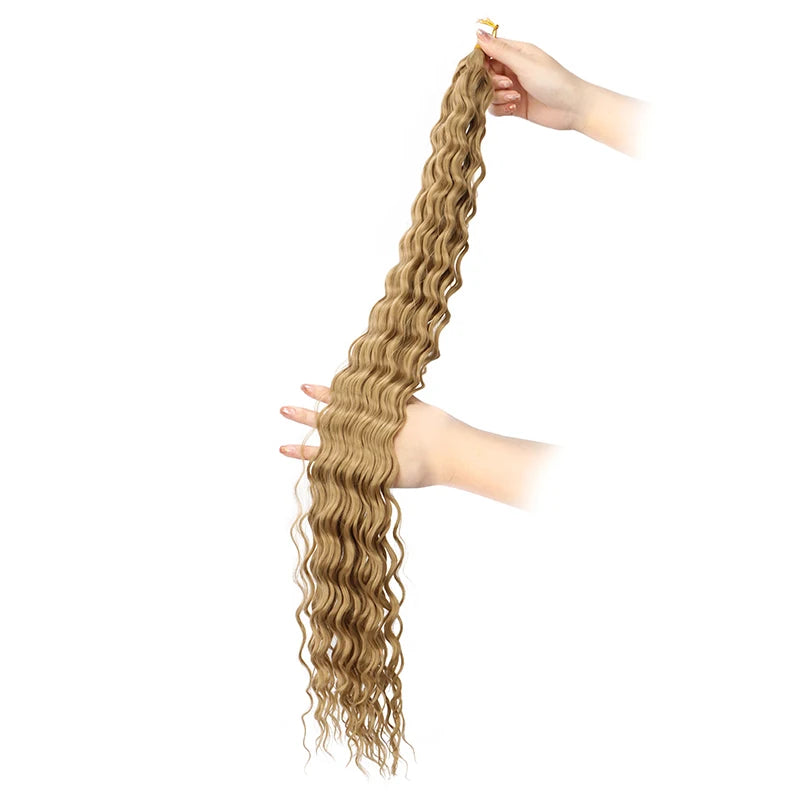 30Inch Synthetic Pre Stretched Deep Wave Crochet Hair