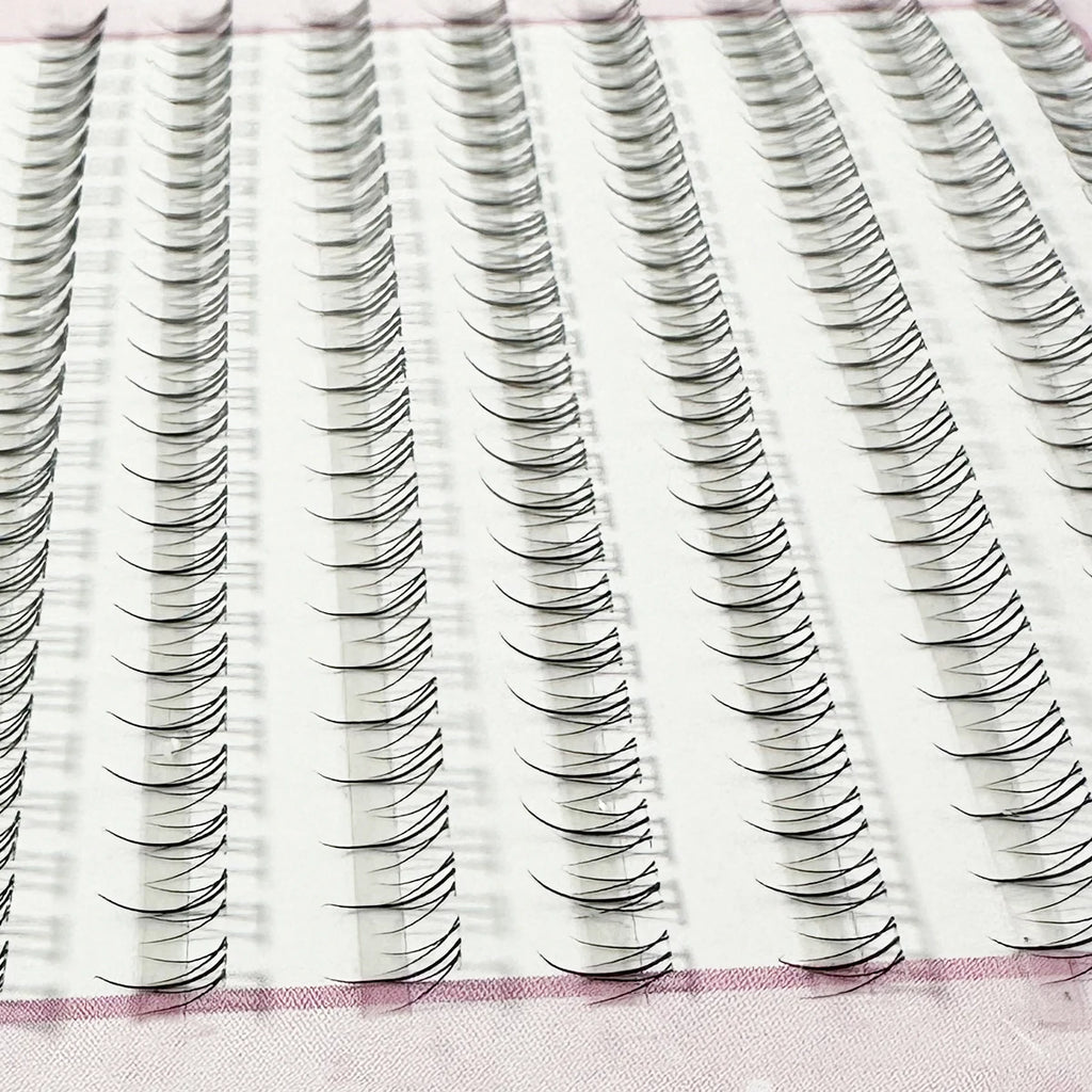 10 hileras bajo extensiones de pestañas, pestañas postizas individuales profesionales para maquillaje, racimos, injerto de pestañas postizas