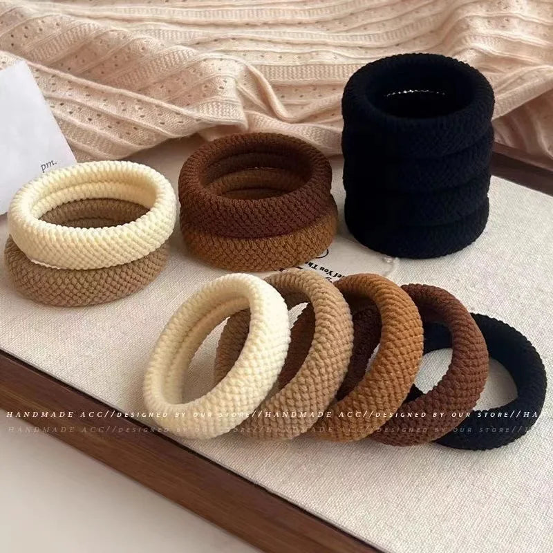 5/10 Mix Color High Elasticity Thickened Versatile Simple Scrunchies Hair-Friendly Random Color Hair Ties Hair Rope 2026