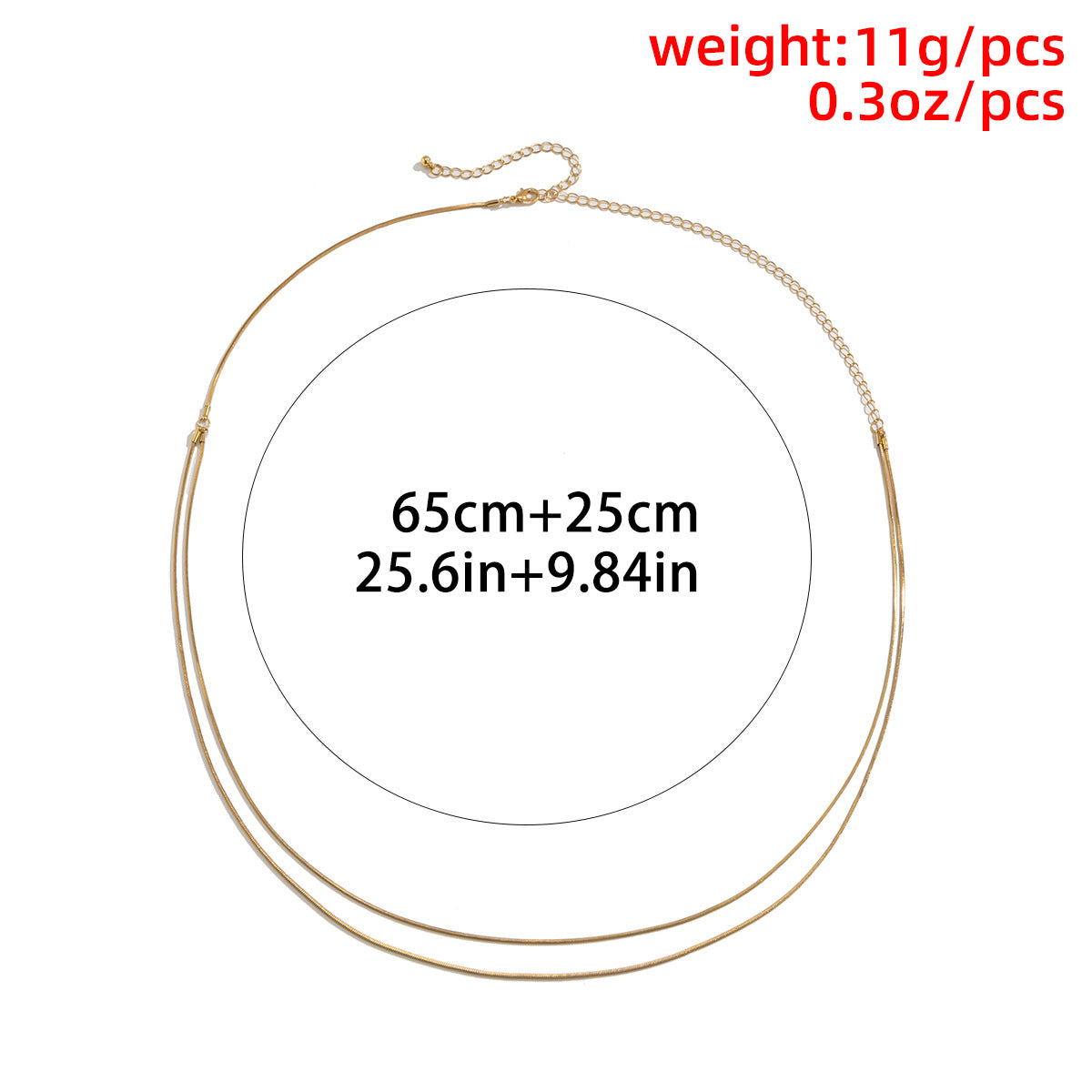 Simple Double Layer Thin Snake Bone Waist Chain Women Trend Metal Thin Chain Body Chain Jewelry