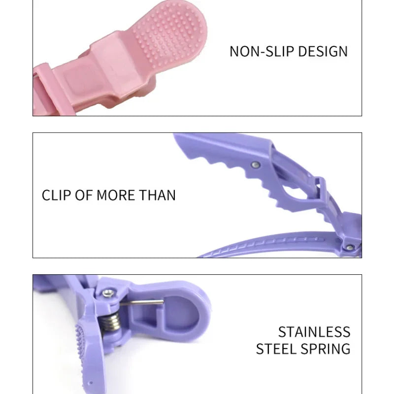 6PCS Alligator Hair Clips Hairdressing Clamps Claws Section Clip Barber Crocodile Hairpin Salon Styling Tools Hair Accessories