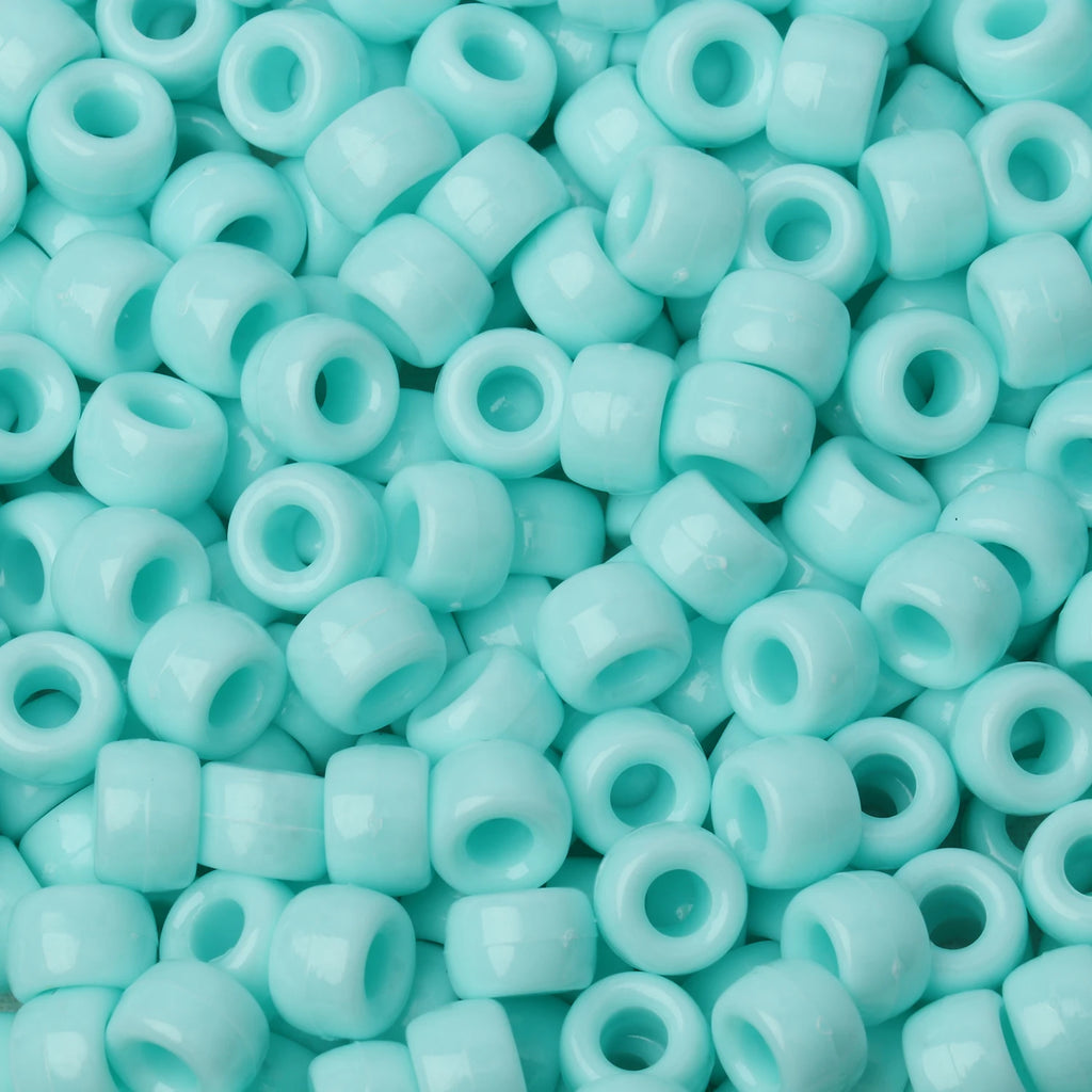 100pcs 6x9mm Colorful Pony Beads Fashion Big Hole Acrylic Beads Kids DIY Bracelet Necklace Making HandCrafts Girls Hair Beads