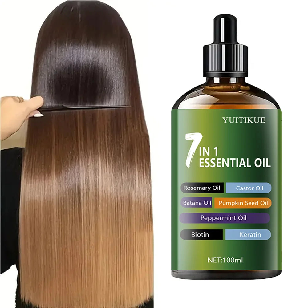 YUITIKUE 7 in 1 Essential Oil Hair Treatment Infused with Rosemary, Batana & Biotin For Healthy Hair 100ml