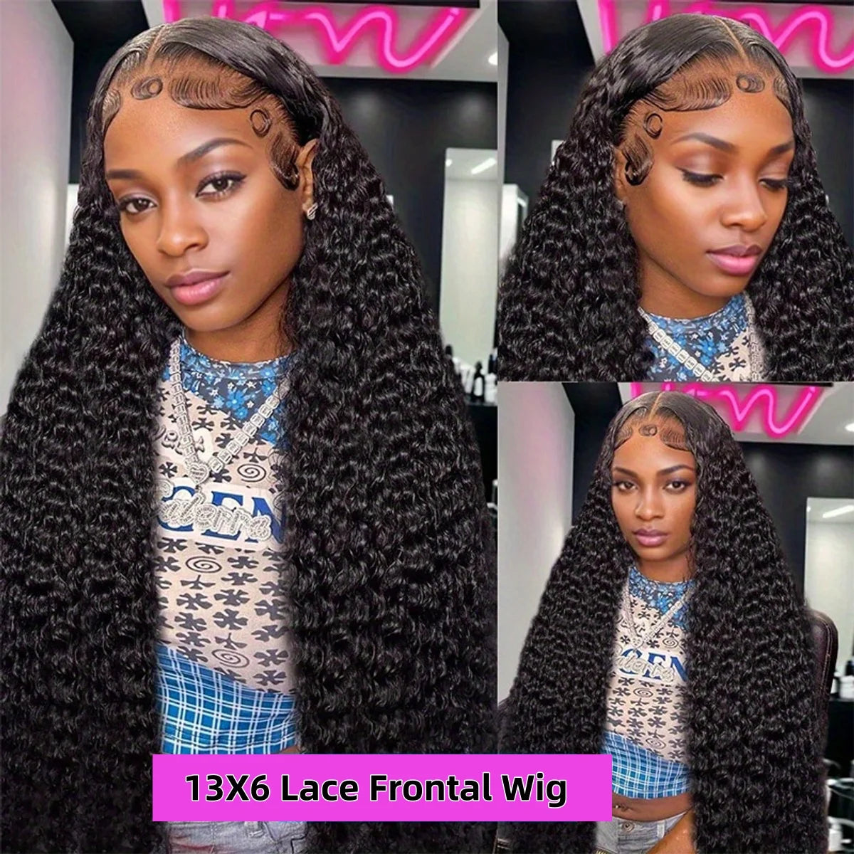 Burmese Curly Deep Wave Human Hair Wig 13x6 HD Lace