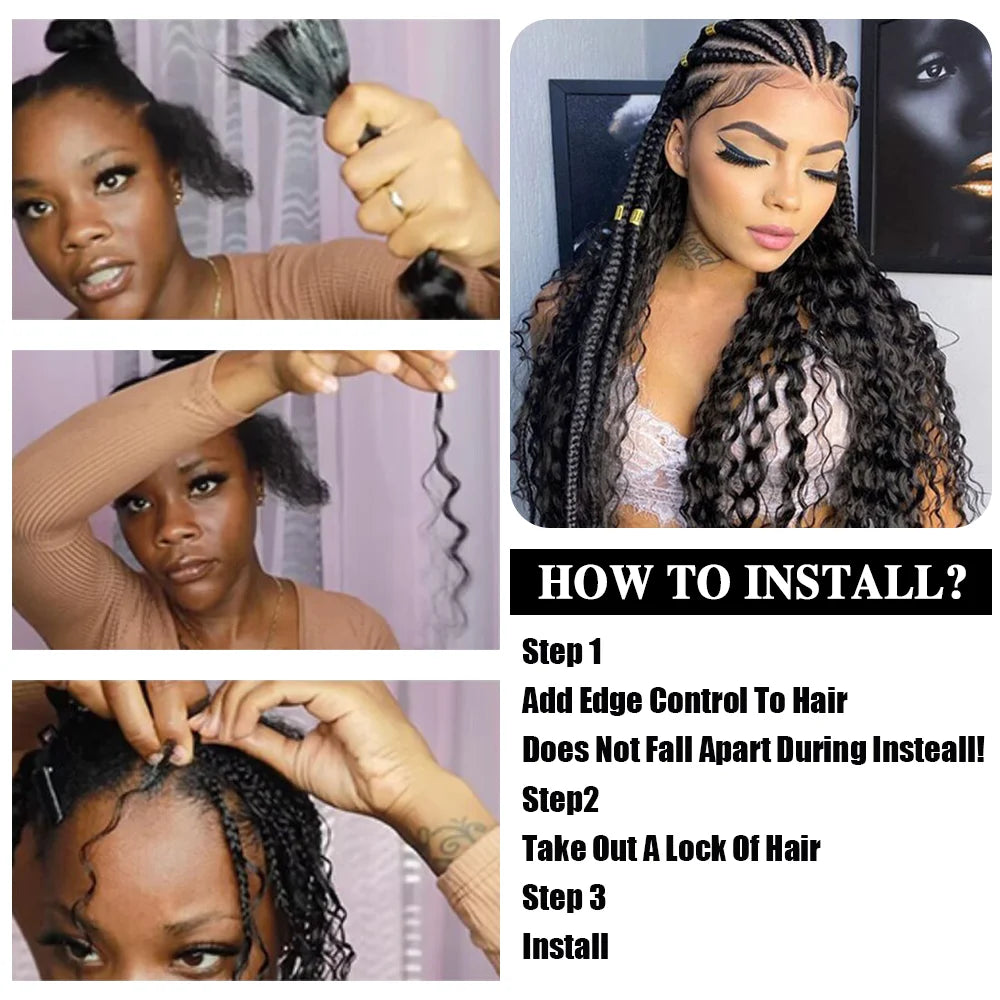 Brazilian Virgin Deep Wave Human Hair for Braiding
