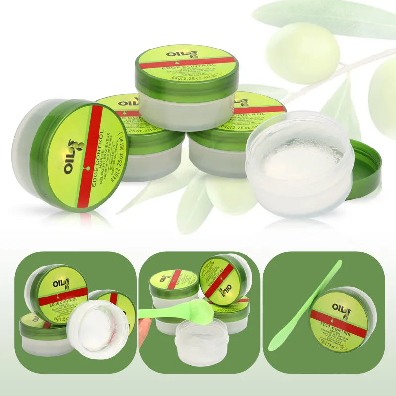Olive Oil Edge Control Gel Lay Your Edges Down Hair Gel Smoothing Natural Curly Hair Edges Control Gel Silky Smooth Edges Pomade