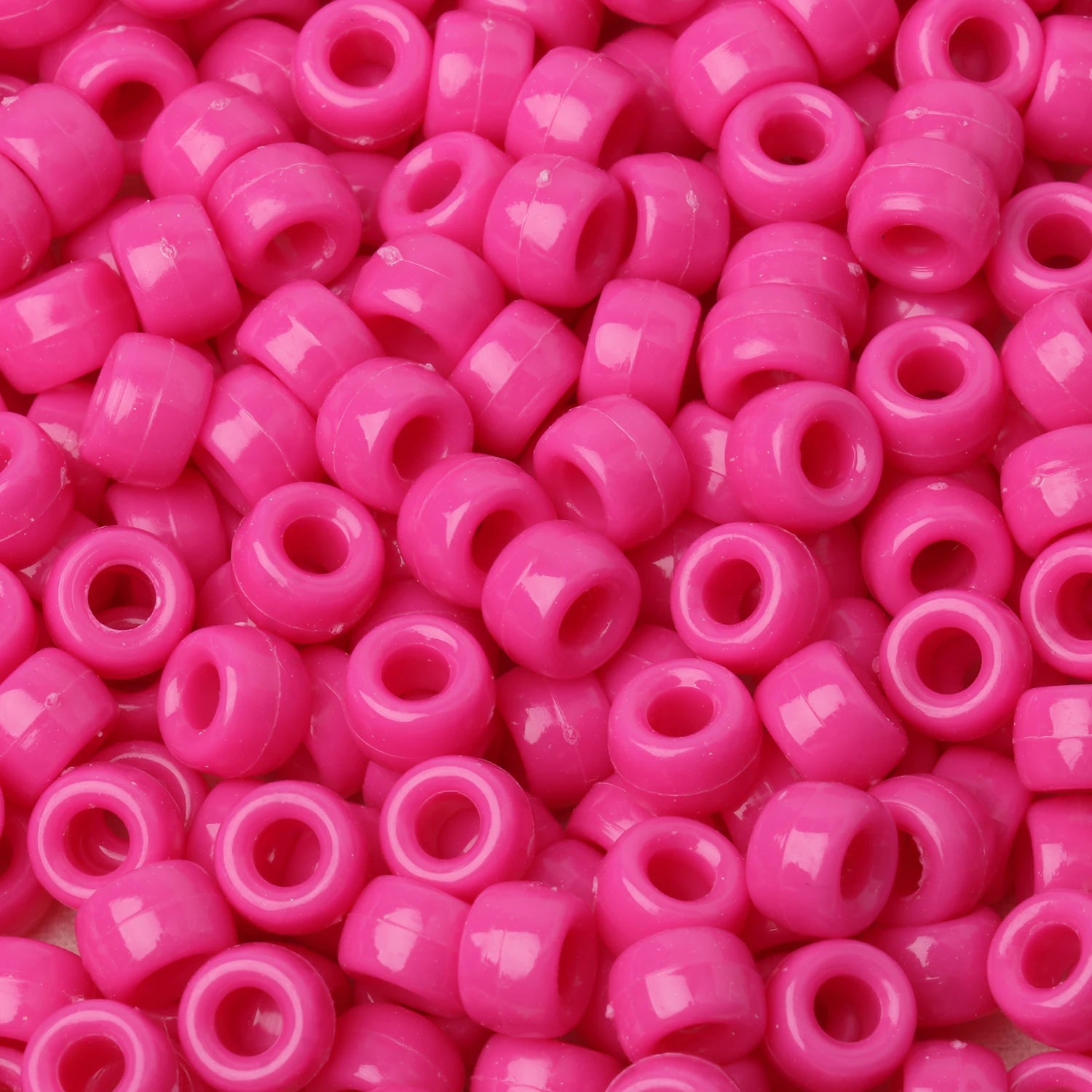 100pcs Pony Beads Big Hole Acyrlic Hair Beads HandCraft For Jewelry Making DIY Bracelets Necklace Gift Accessories