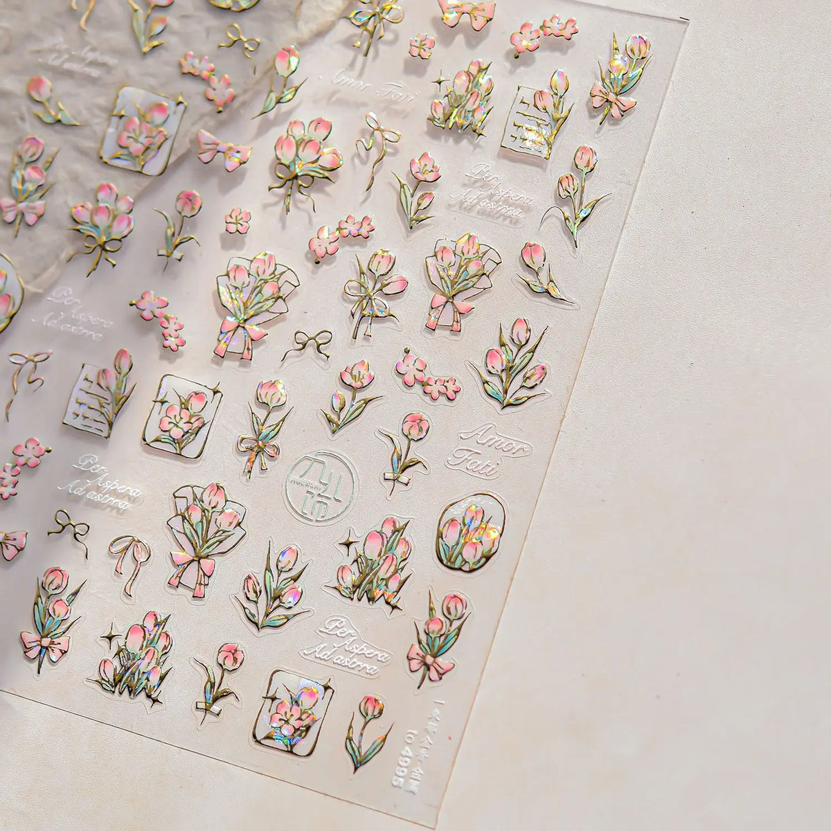 1Sheet 5D Soft Embossed Relief Nail Stickers Cute Daisies Self Adhesive Slider Stickers Press On Nails DIY Japanese Nail Art Dec