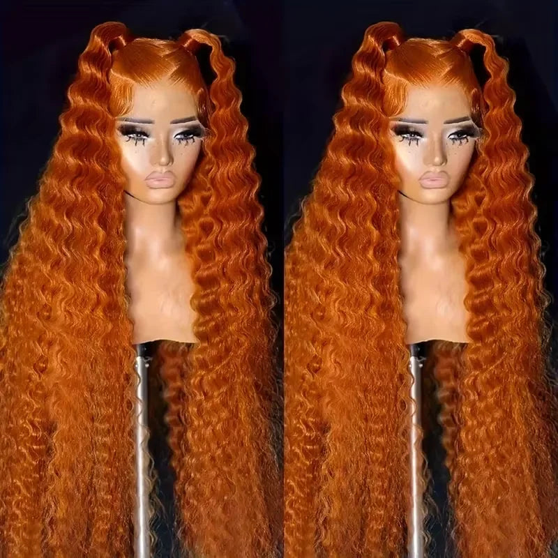 Ginger Orange 13x6 HD Lace Front Human Hair Wig - Glueless