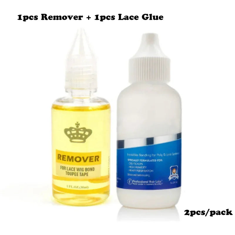 Wig Glue With Remover Super Lace Glue For Lace Wigs/Toupee/Closure Hair Glue Remover Wig Installation Kit