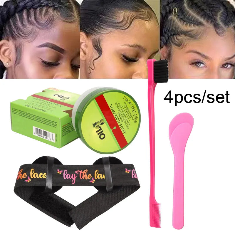 Olive Oil Edge Control Gel Lay Your Edges Down Hair Gel Smoothing Natural Curly Hair Edges Control Gel Silky Smooth Edges Pomade