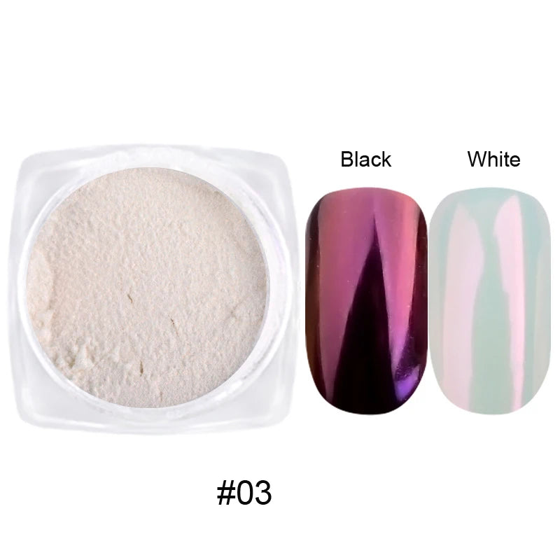 Jars Aurora Nail Powder Pearl Nail Glitter Neon Shimmer Nails Chrome Powder Dipping Powder Decoration Aurora Manicure Pigment