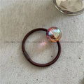 Colorful round Ball Beaded Hair Band Elegant Beautiful Colorful Geometric round Hair Rope Ponytail Tie Hair Rubber Band