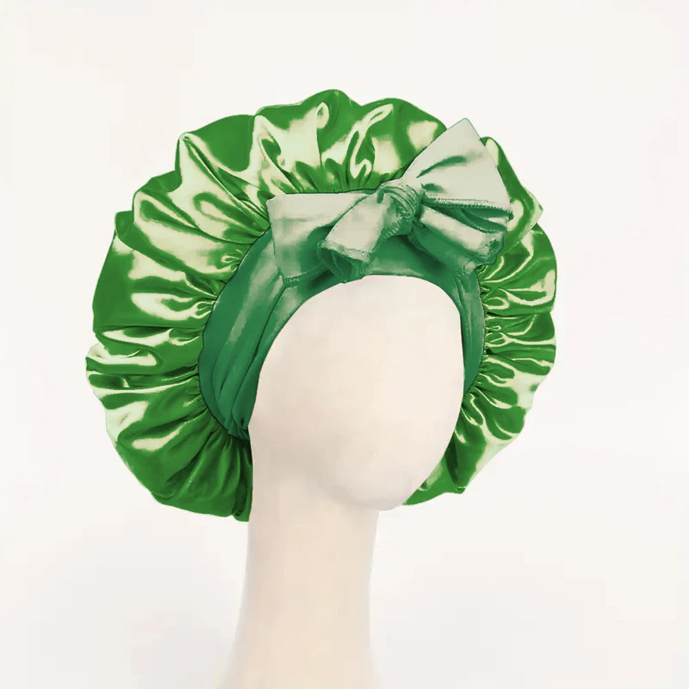 Gorro de satén Gorro de seda Gorro ajustable para dormir Gorro para el pelo con cinta Gorros para mujeres y hombres