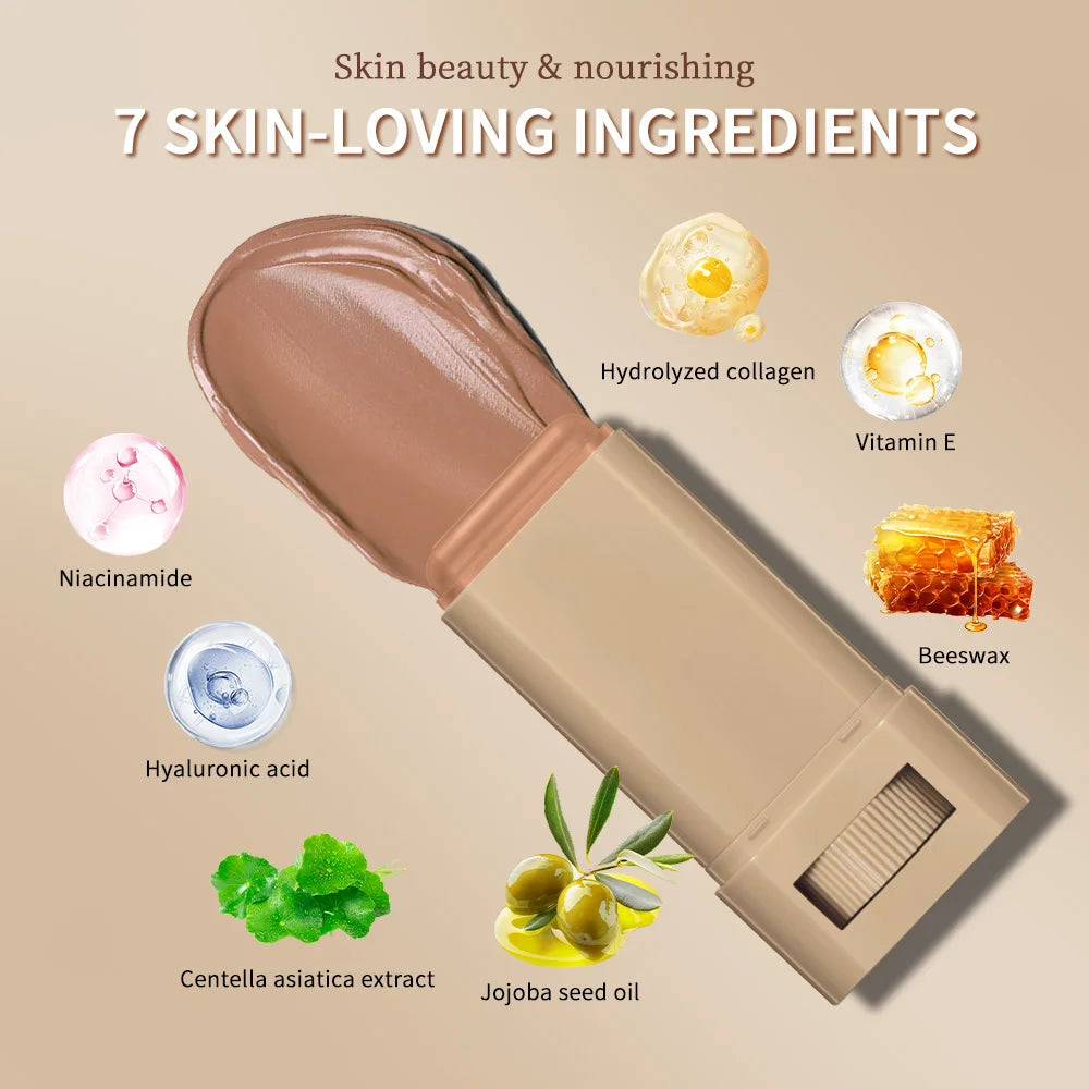 Skin Tint Stick Waterproof Nourishing Solid Tinted Serum Foundation