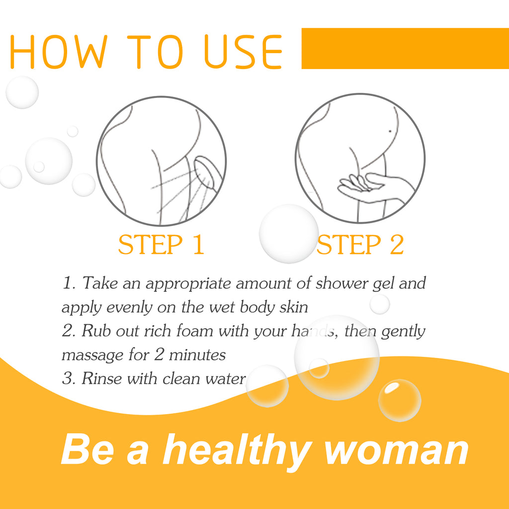 Feminine Wash With Sunflower Oil, Body Cleansing Skin Refreshing Oil Control Moisturizing Long-Lasting Fragrance Shower Gel