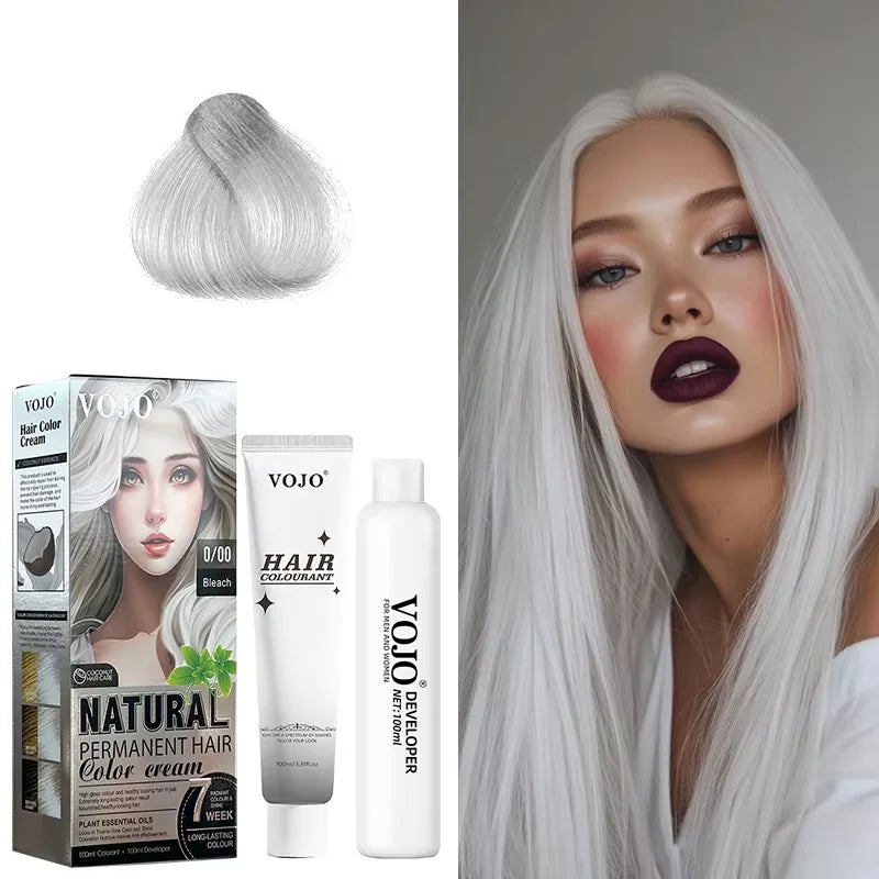 3-in-1 Long-Lasting Hair Dye Shampoo,100ml &100ml Coloring Agent Hair Dye Shampoo for Women and Men,Semi-Permanent Hair Cream